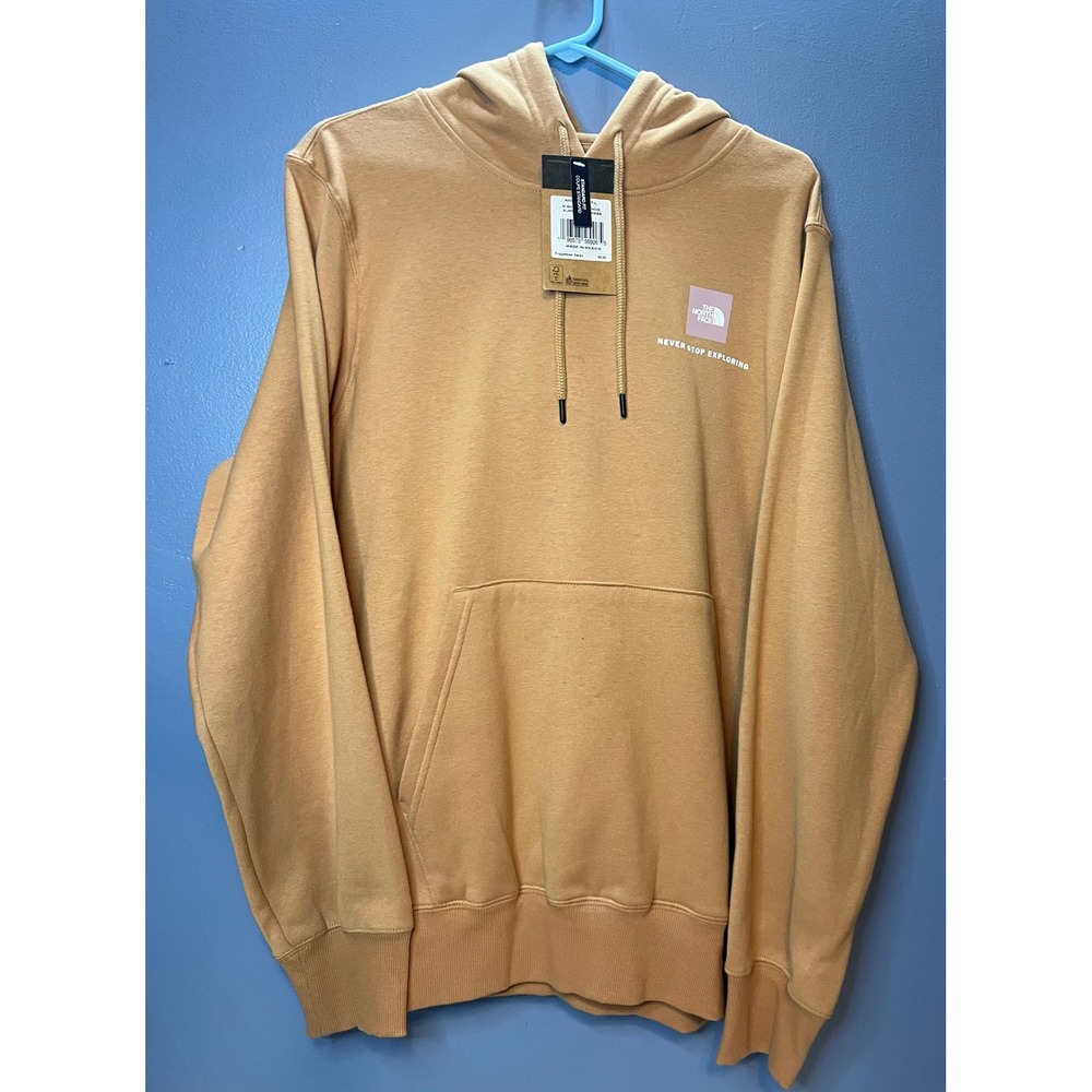 The North Face Box NSE Pullover Hoodie Mens Large Almond Butter Tan NWT Large